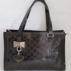 Gucci Patent Leather Guccissima Handbag Italy